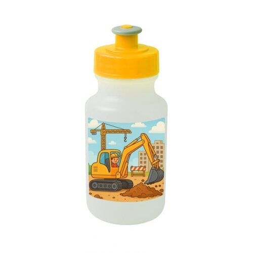 Garrafinha Squeeze Personalizada Retroescavadeira