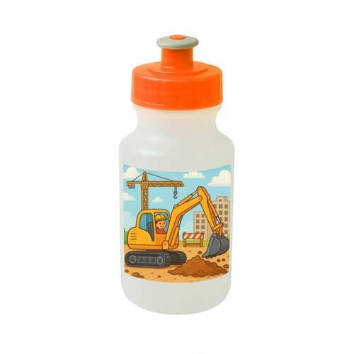 Garrafinha Squeeze Personalizada Retroescavadeira