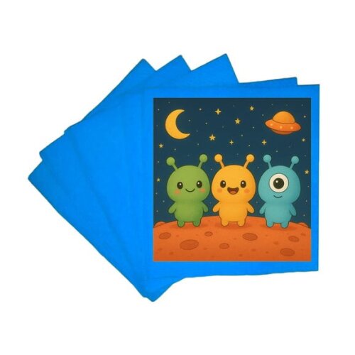 Guardanapo de Papel Personalizado Alienígenas Fofos