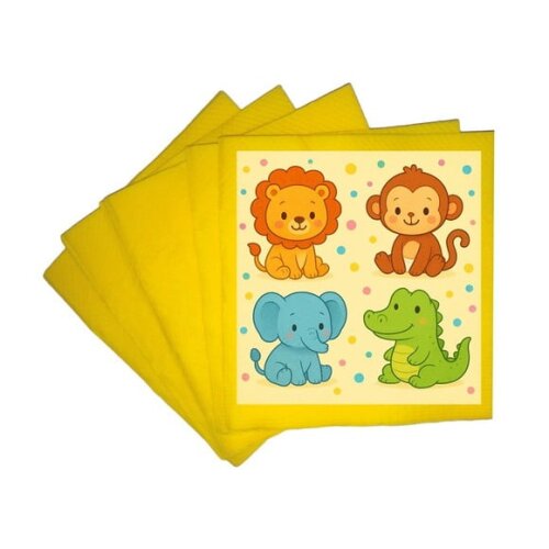 Guardanapo de Papel Personalizado Animais Coloridos