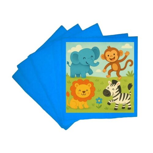 Guardanapo de Papel Personalizado Animais Divertidos