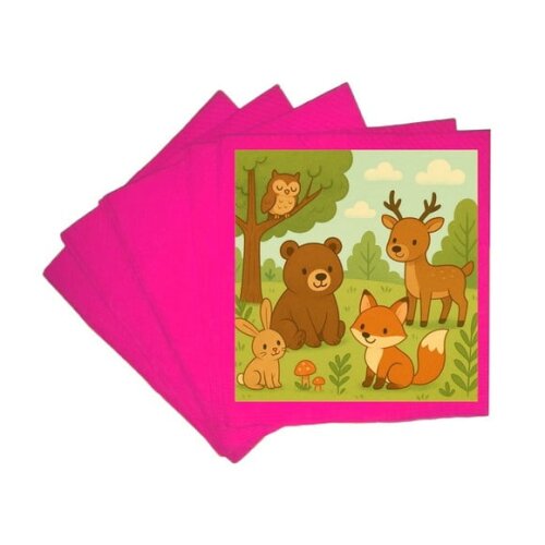 Guardanapo de Papel Personalizado Animais da Floresta