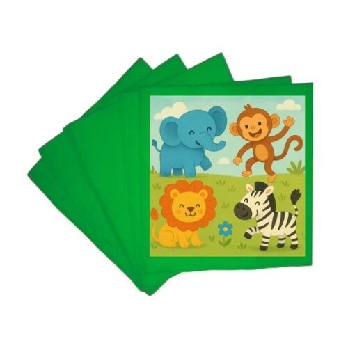 Guardanapo de Papel Personalizado Animais Divertidos