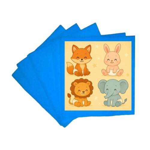 Guardanapo de Papel Personalizado Animais Fofinhos Baby