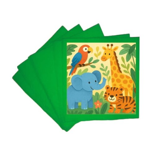 Guardanapo de Papel Personalizado Animais Exóticos