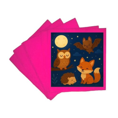 Guardanapo de Papel Personalizado Animais Noturnos