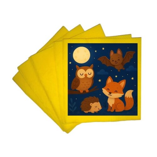 Guardanapo de Papel Personalizado Animais Noturnos