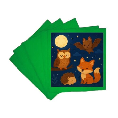 Guardanapo de Papel Personalizado Animais Noturnos