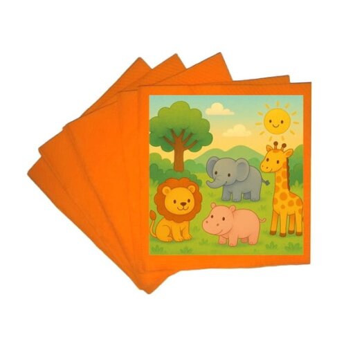 Guardanapo de Papel Personalizado Animais Selvagens