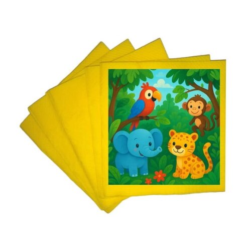 Guardanapo de Papel Personalizado Animais Tropicais