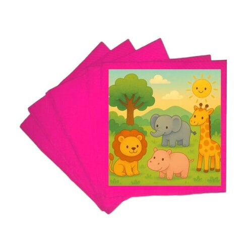 Guardanapo de Papel Personalizado Animais Selvagens