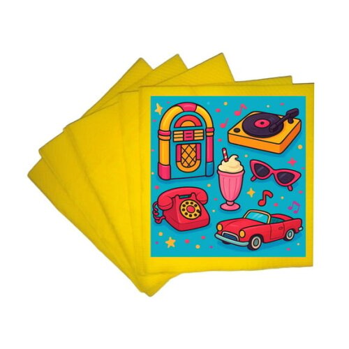 Guardanapo de Papel Personalizado Anos 50