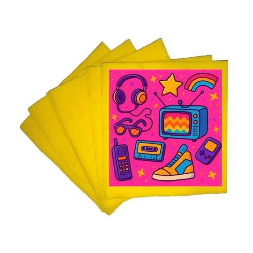 Guardanapo de Papel Personalizado Anos 80