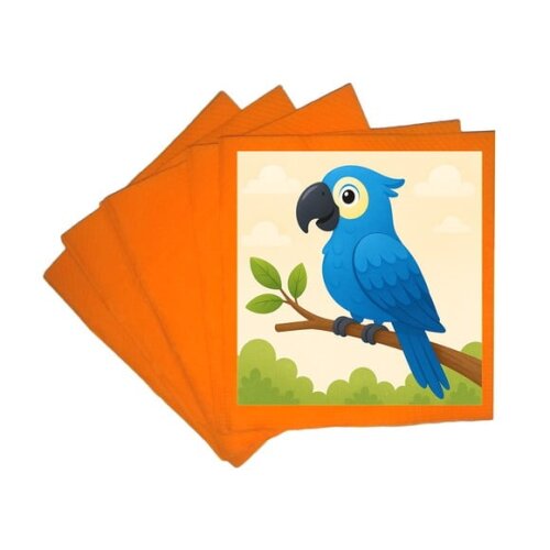 Guardanapo de Papel Personalizado Arara Azul