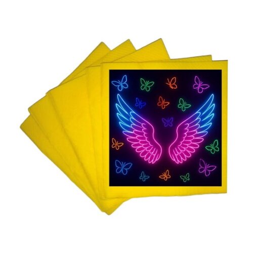 Guardanapo de Papel Personalizado Asas Neon