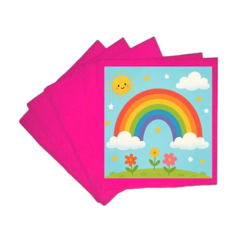 Guardanapo de Papel Personalizado Arco-íris