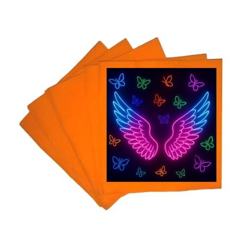 Guardanapo de Papel Personalizado Asas Neon