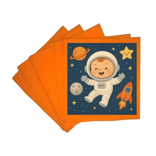 Guardanapo de Papel Personalizado Astronauta Baby