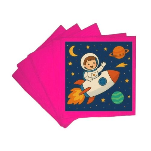 Guardanapo de Papel Personalizado Aventura Espacial