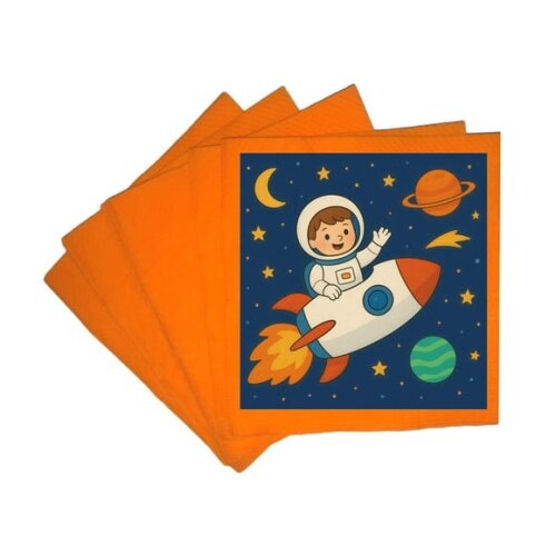 Guardanapo de Papel Personalizado Aventura Espacial