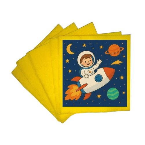 Guardanapo de Papel Personalizado Aventura Espacial