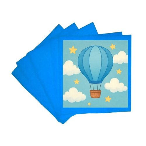Guardanapo de Papel Personalizado Balão de Ar Azul