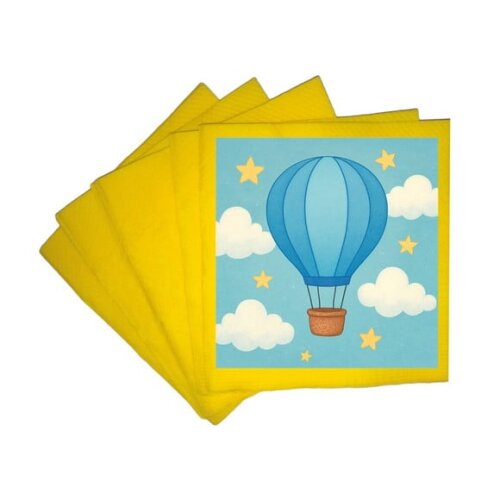 Guardanapo de Papel Personalizado Balão de Ar Azul