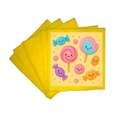 Guardanapo de Papel Personalizado Balas e Pirulitos