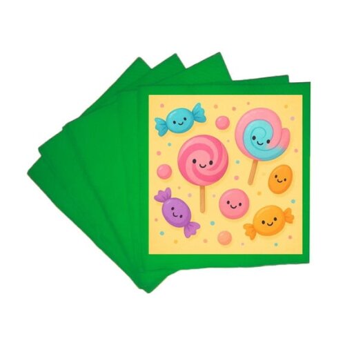 Guardanapo de Papel Personalizado Balas e Pirulitos