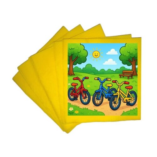Guardanapo de Papel Personalizado Bicicletas Coloridas