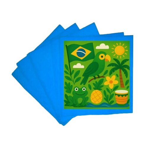 Guardanapo de Papel Personalizado Brasil Verde Amarelo