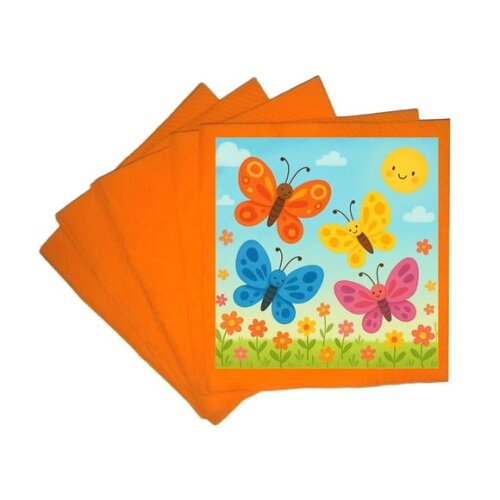 Guardanapo de Papel Personalizado Borboletas