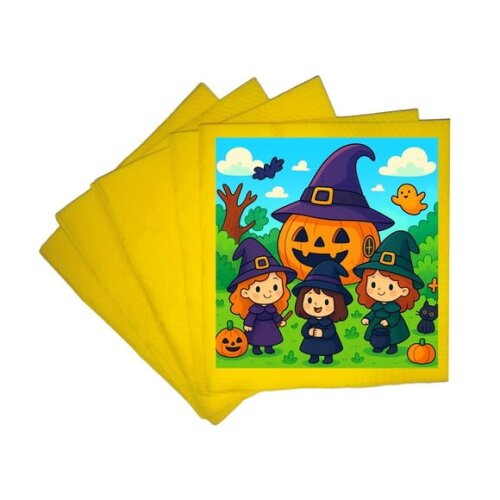 Guardanapo de Papel Personalizado Bruxinhas Fofas