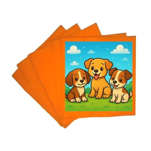 Guardanapo de Papel Personalizado Cachorrinhos
