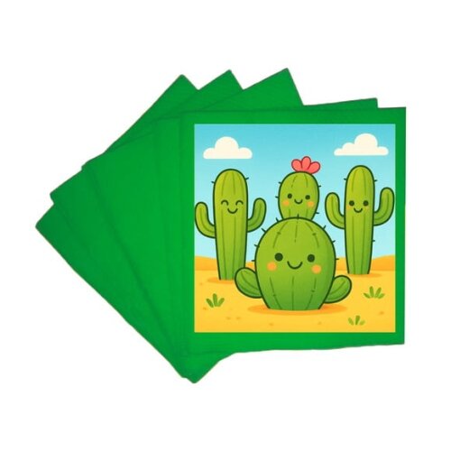 Guardanapo de Papel Personalizado Cactos Fofos