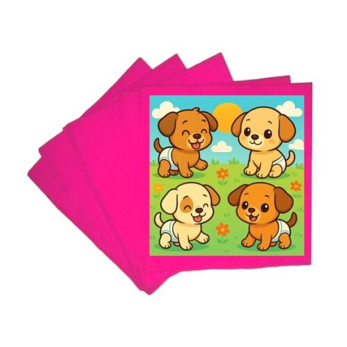 Guardanapo de Papel Personalizado Cachorrinhos Baby