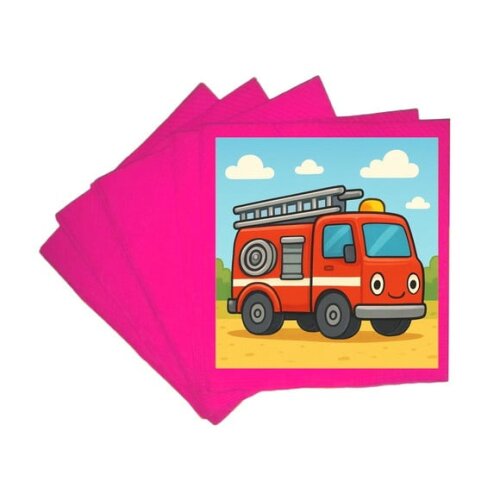 Guardanapo de Papel Personalizado Caminhão de Bombeiro