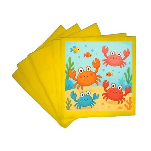 Guardanapo de Papel Personalizado Caranguejinhos