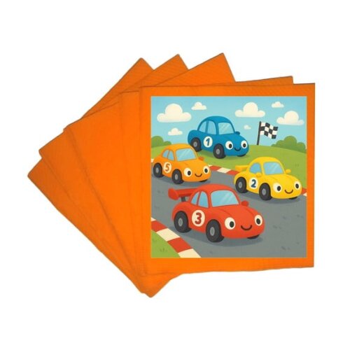 Guardanapo de Papel Personalizado Carros de Corridas