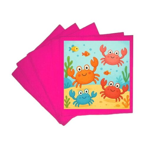 Guardanapo de Papel Personalizado Caranguejinhos