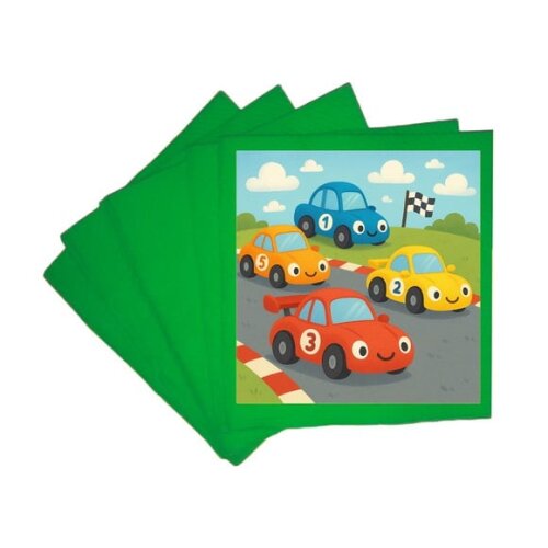 Guardanapo de Papel Personalizado Carros de Corridas