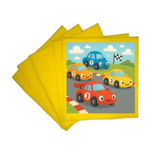 Guardanapo de Papel Personalizado Carros de Corridas