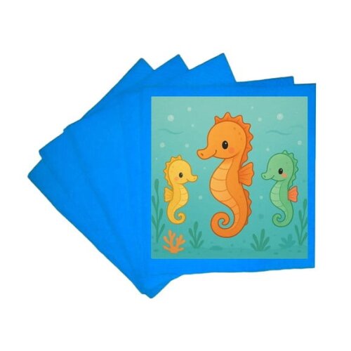 Guardanapo de Papel Personalizado Cavalos Marinhos
