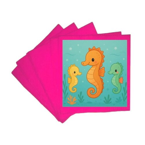 Guardanapo de Papel Personalizado Cavalos Marinhos
