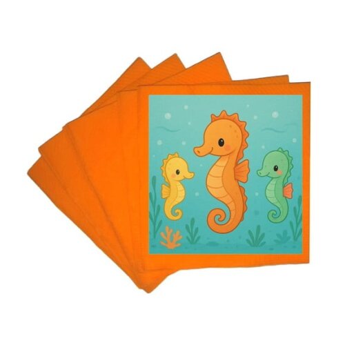 Guardanapo de Papel Personalizado Cavalos Marinhos