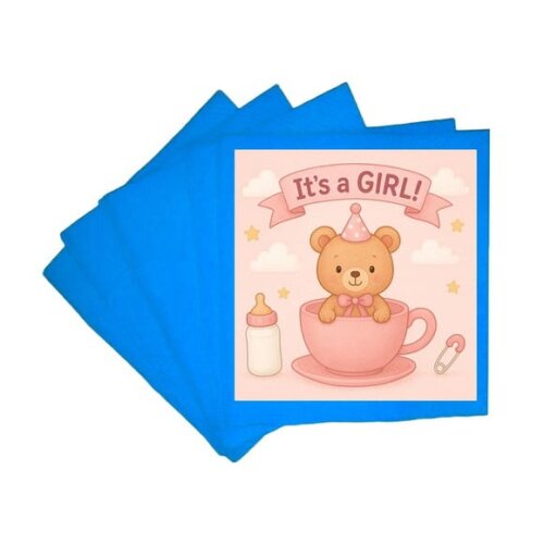 Guardanapo de Papel Personalizado Chá de Bebê Menina