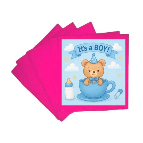 Guardanapo de Papel Personalizado Chá de Bebê Menino
