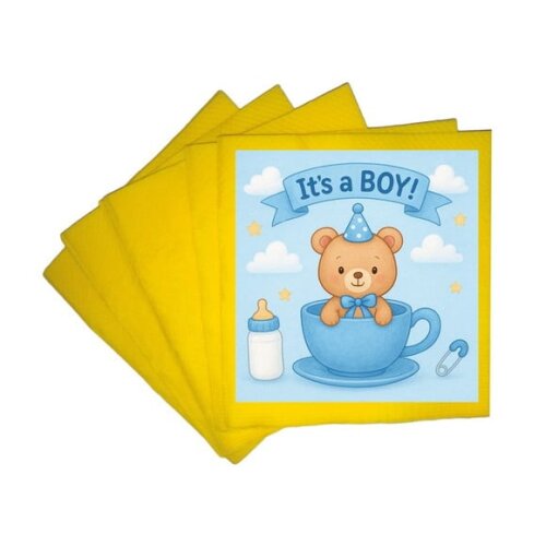 Guardanapo de Papel Personalizado Chá de Bebê Menino