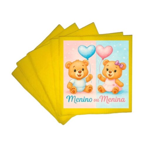 Guardanapo de Papel Personalizado Chá de Revelação