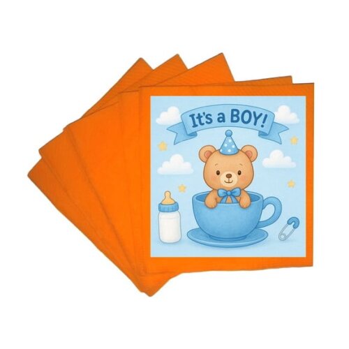 Guardanapo de Papel Personalizado Chá de Bebê Menino